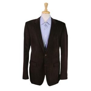 Hugo Boss Dark Brown Cotton Corduroy 2-Btn Blazer Jacket 44L
